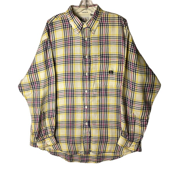 Cinch Men’s L Plaid Western Cowboy Shirt Long Sleeve Button Down Rodeo Style - Picture 1 of 9
